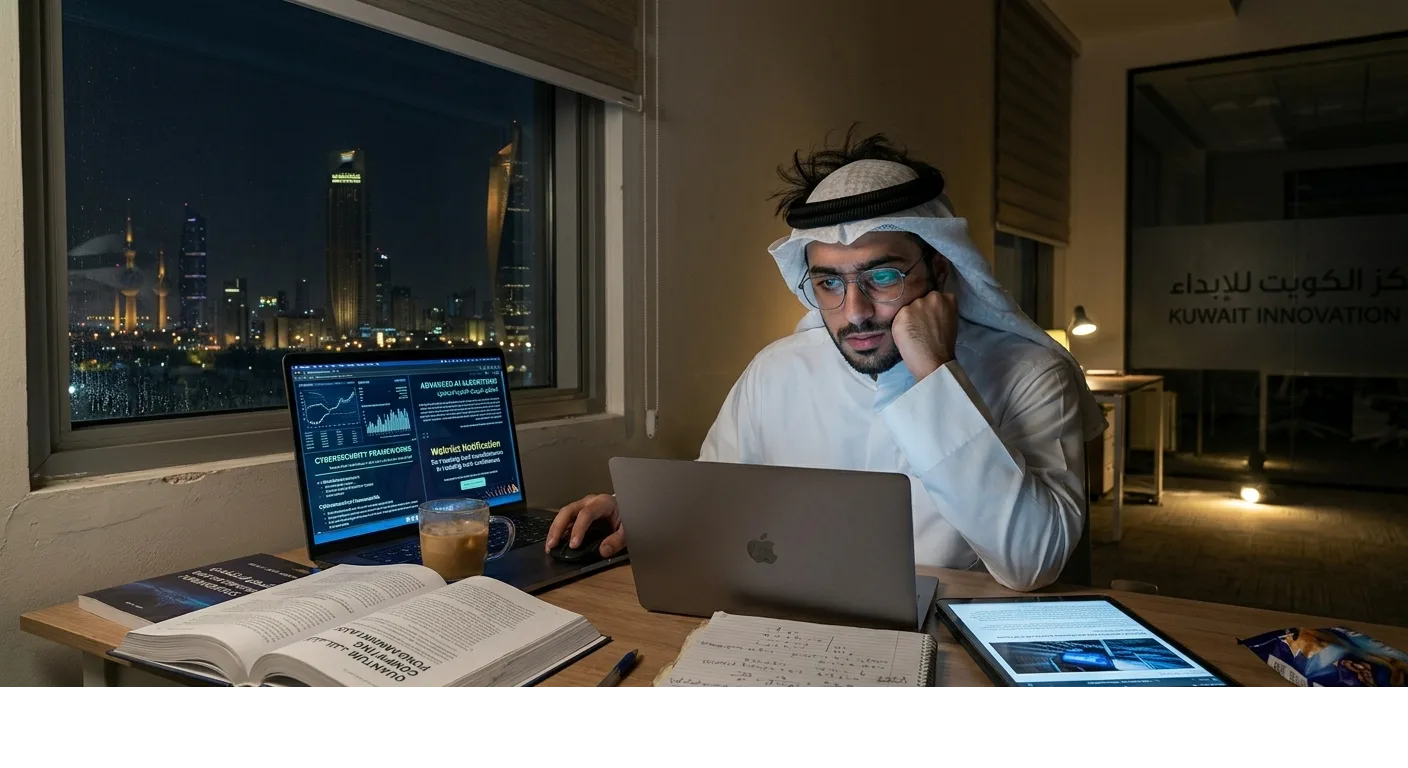 Students studying cyber security ICSA Kuwait